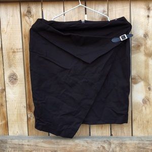 Mini wrap look stretchy skirt